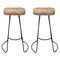 Black Saddle Seat Bar/Counter Stool with Black Finish Frame – 30" Height – Modern & Comfortable